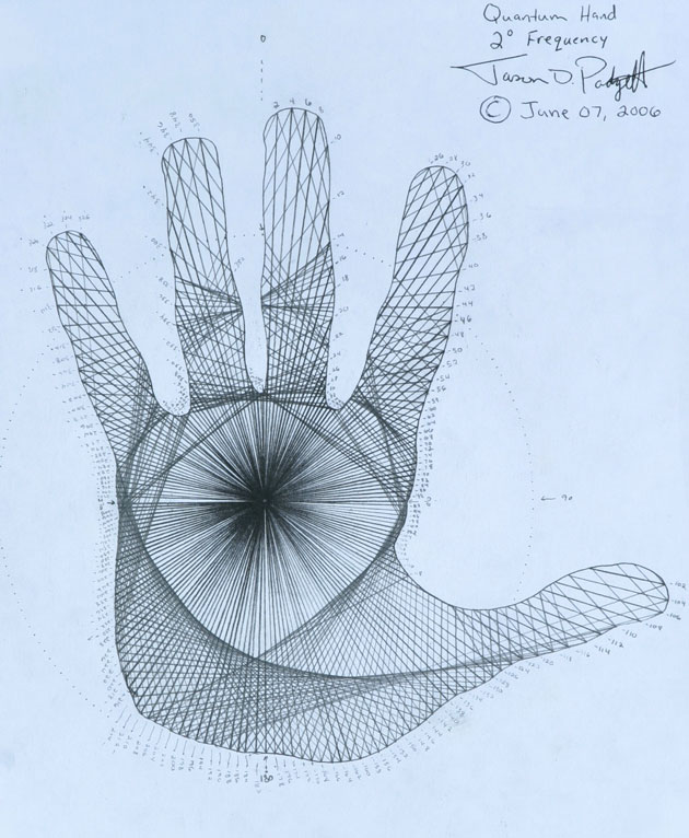 ジェイソンの書いた幾何学的な手の平